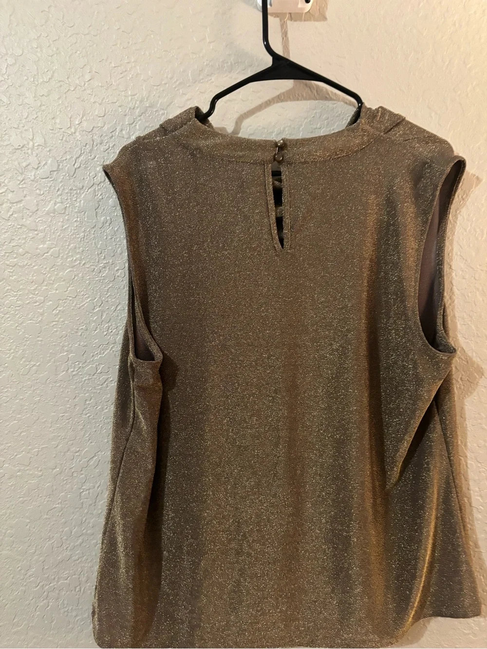 Metallic Gold Sleeveless Cowl Neck Dress